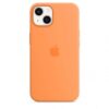 Coque en silicone avec MagSafe pour iPhone 13 - Orangé