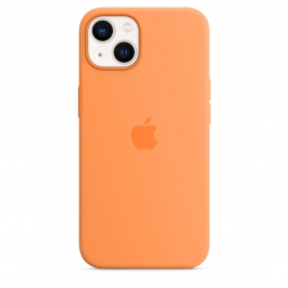 Coque en silicone avec MagSafe pour iPhone 13 - Orangé
