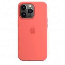 Coque en silicone avec MagSafe pour iPhone 13 Pro - Pomelo rose