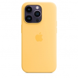 Coque en silicone avec MagSafe pour iPhone 14 Pro - Soleil pâle