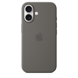 Coque en silicone avec MagSafe pour iPhone 16 Gris minéral