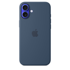 Coque en silicone avec MagSafe pour iPhone 16 Plus Denim