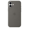 Coque en silicone avec MagSafe pour iPhone 16 Plus Gris minéral