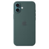 Coque en silicone avec MagSafe pour iPhone 16 Plus Vert lacustre