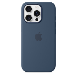 Coque en silicone avec MagSafe pour iPhone 16 Pro Denim