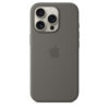 Coque en silicone avec MagSafe pour iPhone 16 Pro Gris minéral