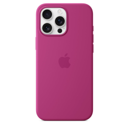 Coque en silicone avec MagSafe pour iPhone 16 Pro Max Fuchsia