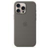 Coque en silicone avec MagSafe pour iPhone 16 Pro Max Gris minéral