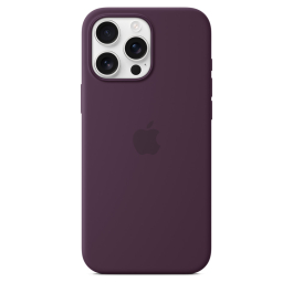 Coque en silicone avec MagSafe pour iPhone 16 Pro Max Prune