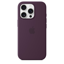 Coque en silicone avec MagSafe pour iPhone 16 Pro Prune