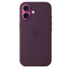 Coque en silicone avec MagSafe pour iPhone 16 Prune